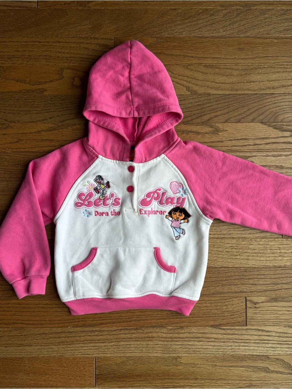 Vintage Y2K Dora the Explorer Hoodie Sweatshirt 4T Nick Jr.